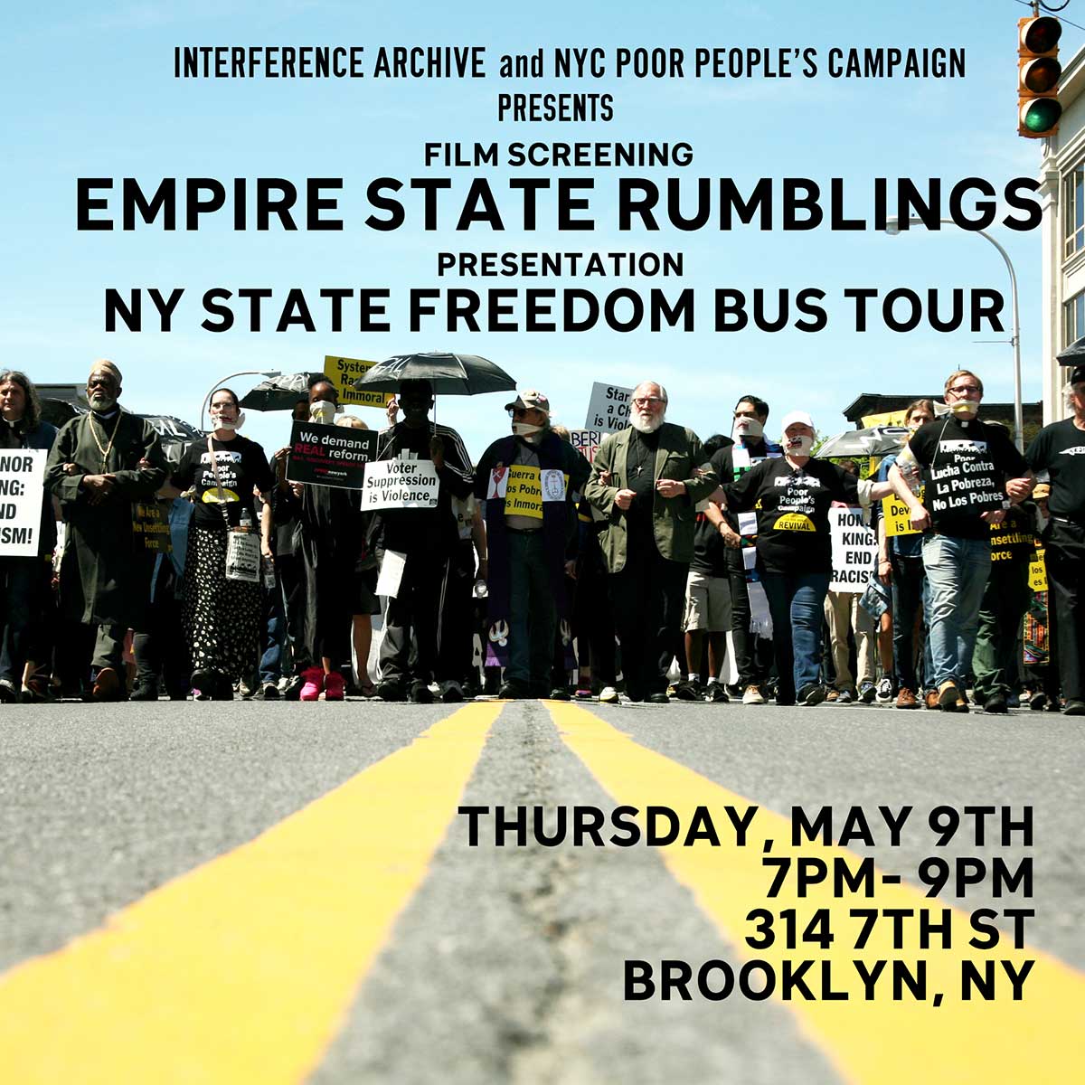 Documentary film screening of EMPIRE STATE RUMBLINGS & Report-back from the  Freedom Bus Tour
